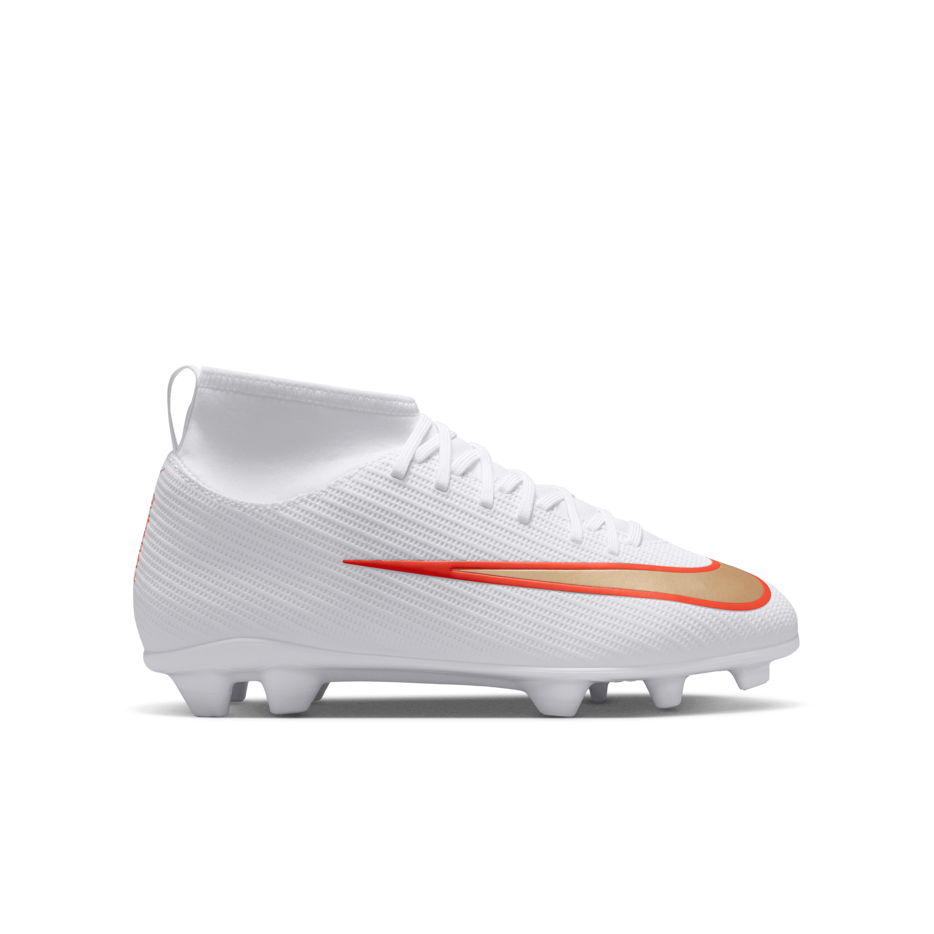 Nike Jr. Mercurial Superfly 11 Club FG- WHITE/BLUR-BRIGHT CRIMSON