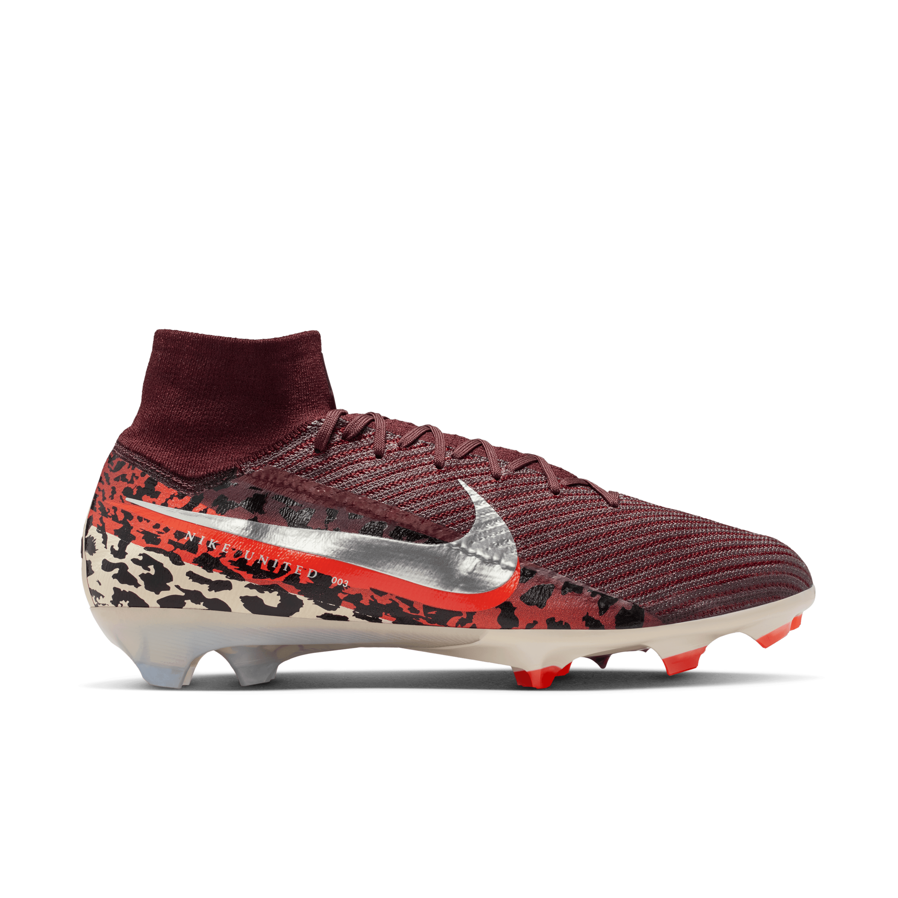 Nike United Superfly 10 Elite FG-Burgundy Crush/metallic Silver