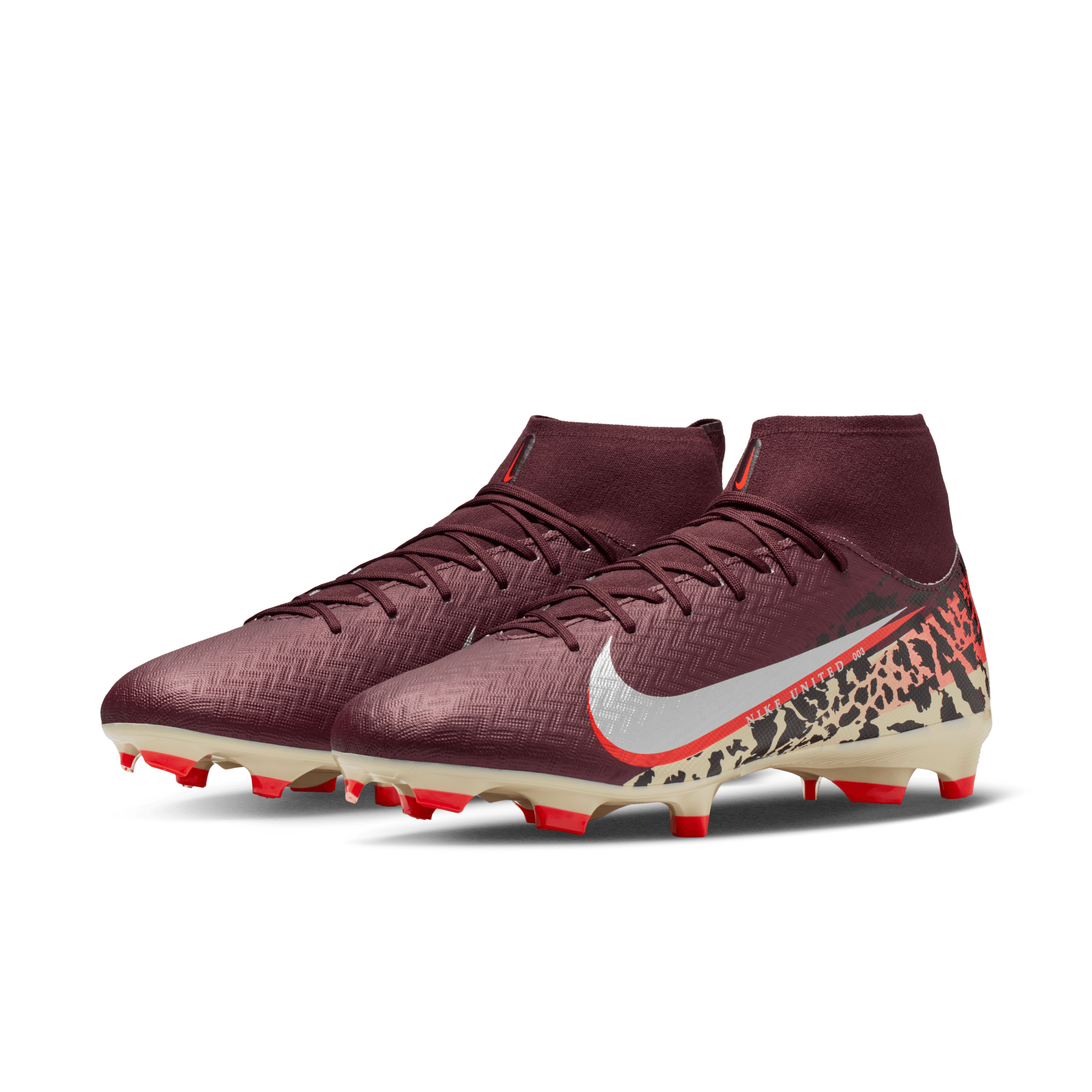 Nike Youth United Mercurial Superfly 10 Academy-Burgundy /Red/Metallic Silver
