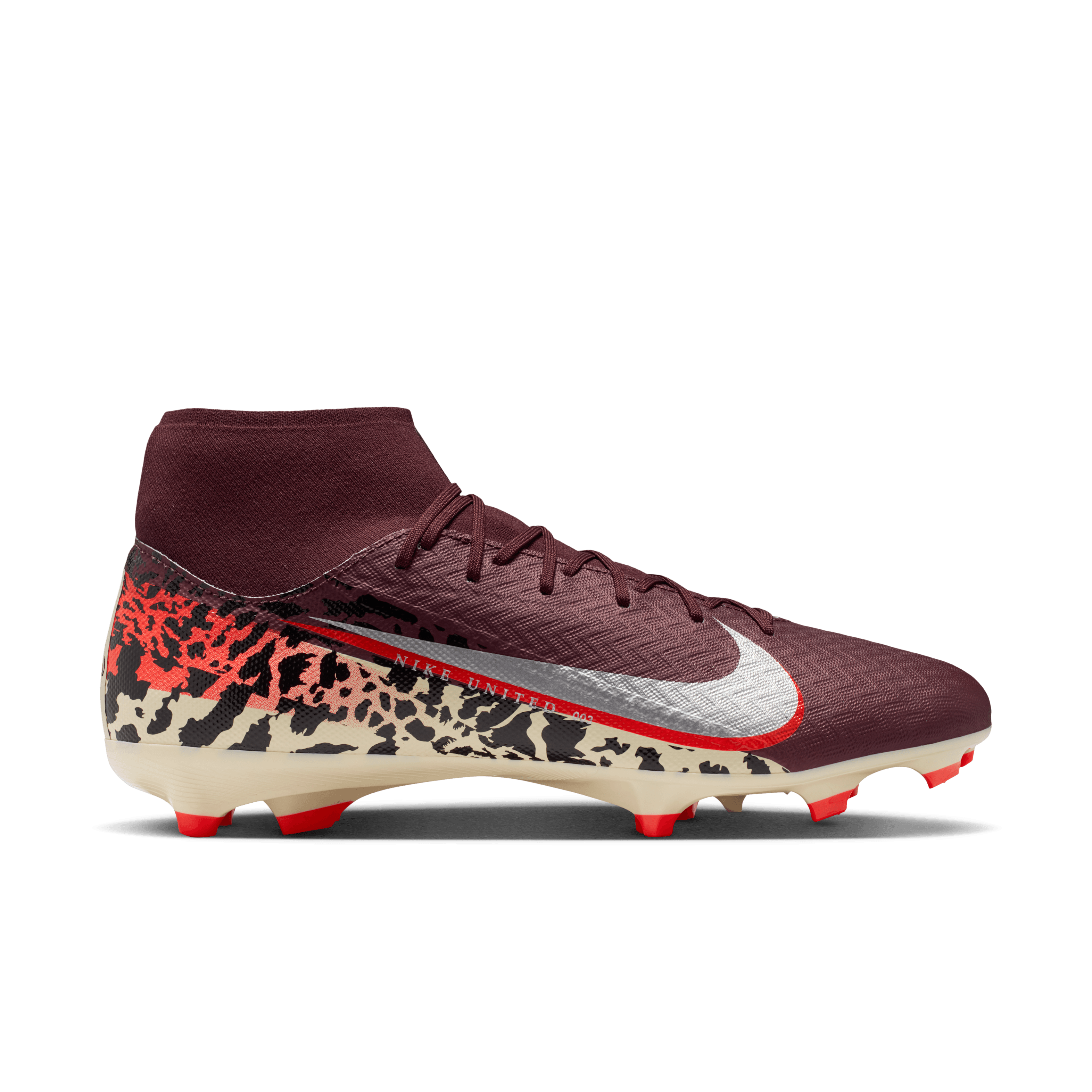 Nike Youth United Mercurial Superfly 10 Academy-Burgundy /Red/Metallic Silver