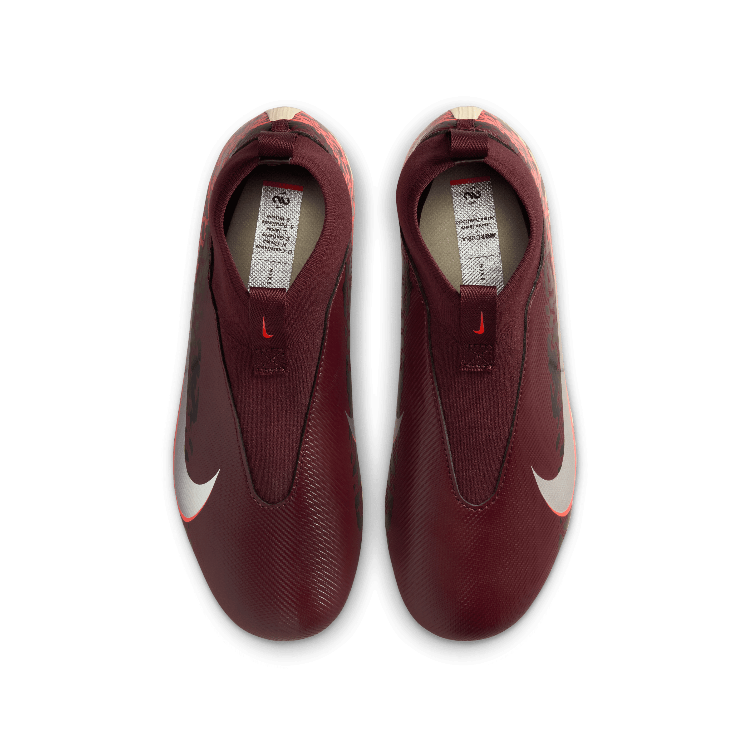 Nike United Jr. Mercurial Superfly 10 Academy-Burgundy /Red/Metallic Silver