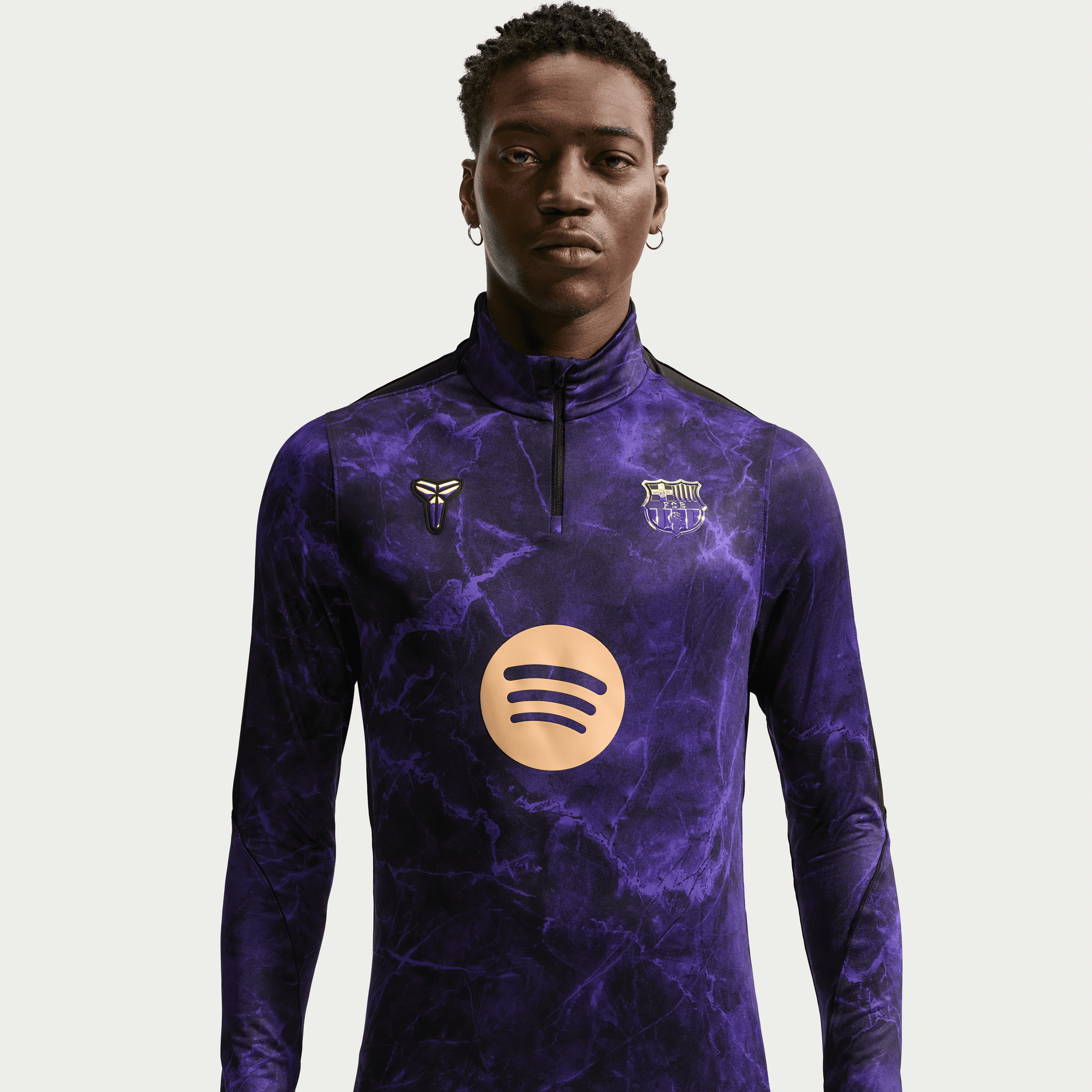 Nike FC Barcelona Strike Away Men's Kobe Dri-FIT Soccer Knit Pre-Match Drill Top