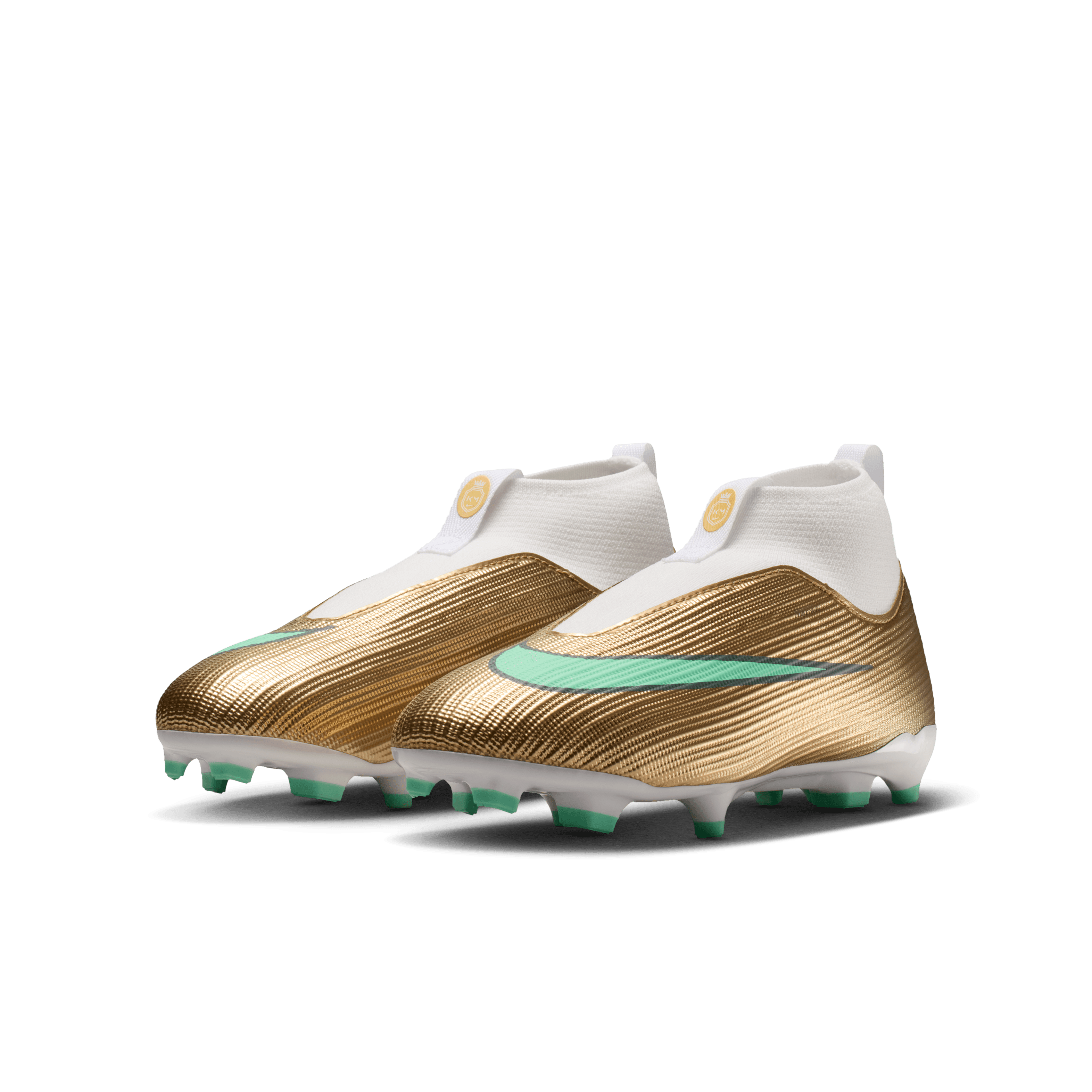 Nike Jr. Mercurial Superfly 11 Academy "Kylian Mbappé" MG-METALLIC GOLD/GREEN GLOW