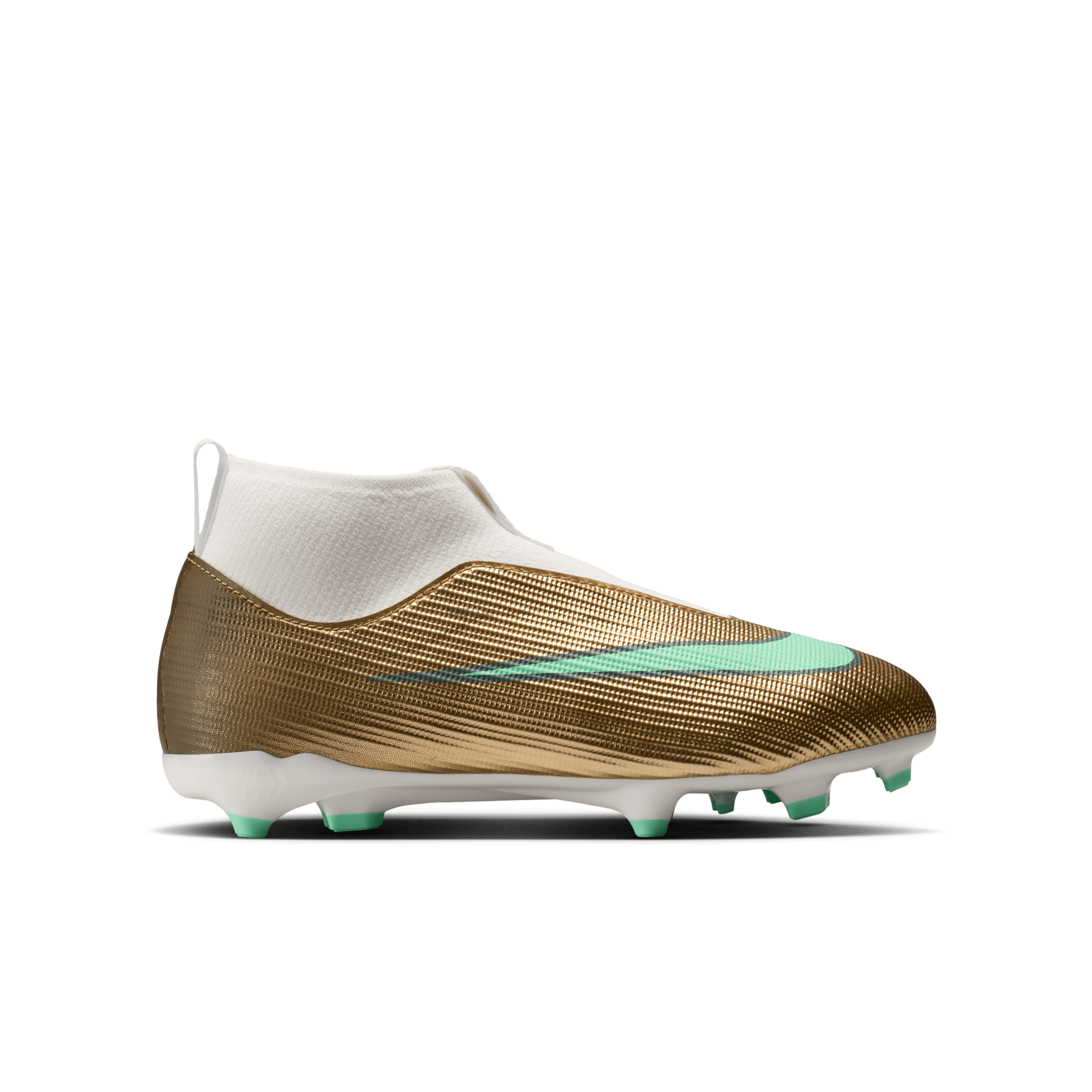 Nike Jr. Mercurial Superfly 11 Academy "Kylian Mbappé" MG-METALLIC GOLD/GREEN GLOW