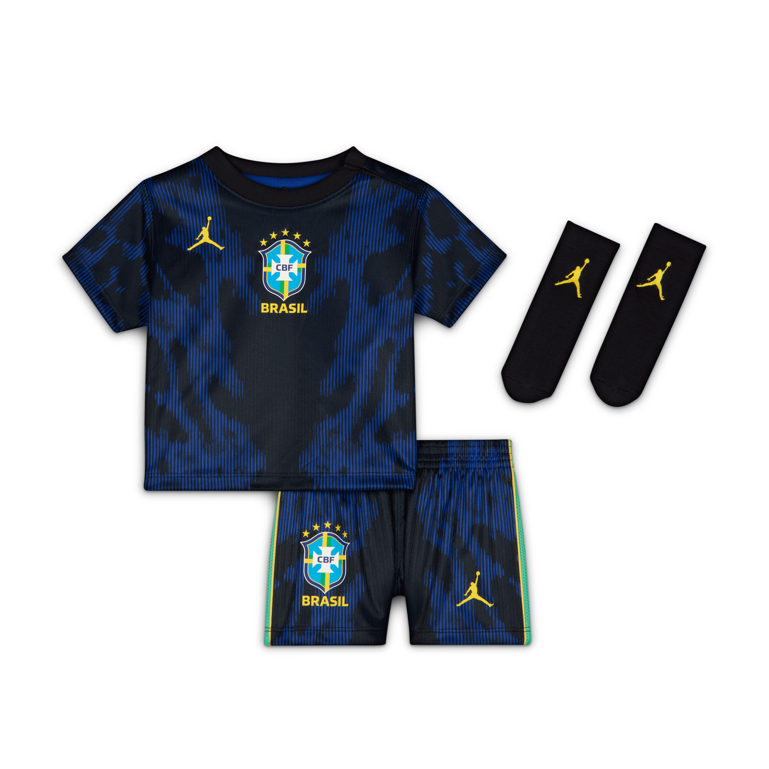 Nike Baby/Toddler Unisex Brazil Stadium Away Jordan Soccer Replica 3-Piece Kit