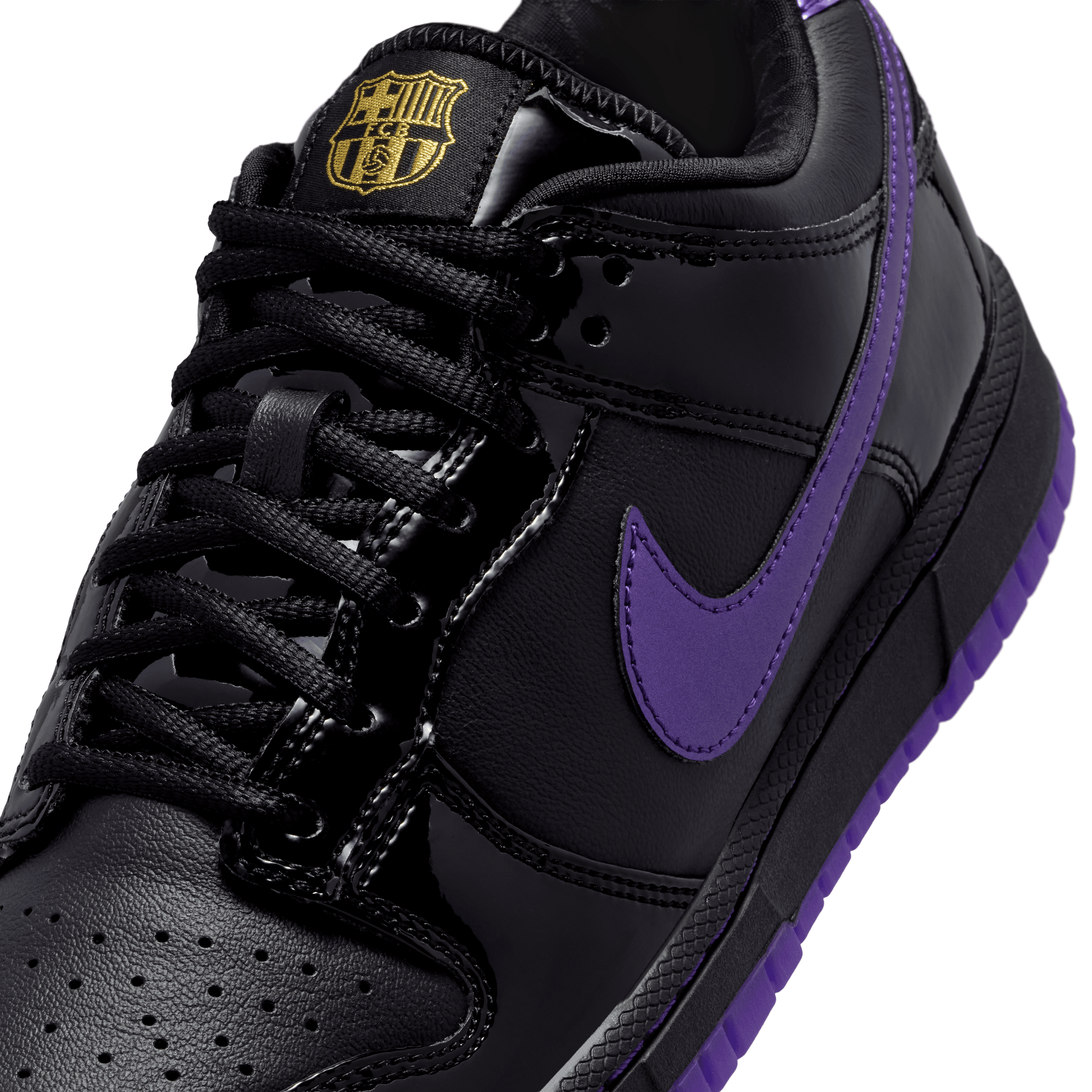 Nike Big Kids Kobe Bryant x FC Barcelona Dunk Low Pro - Black/Field Purple