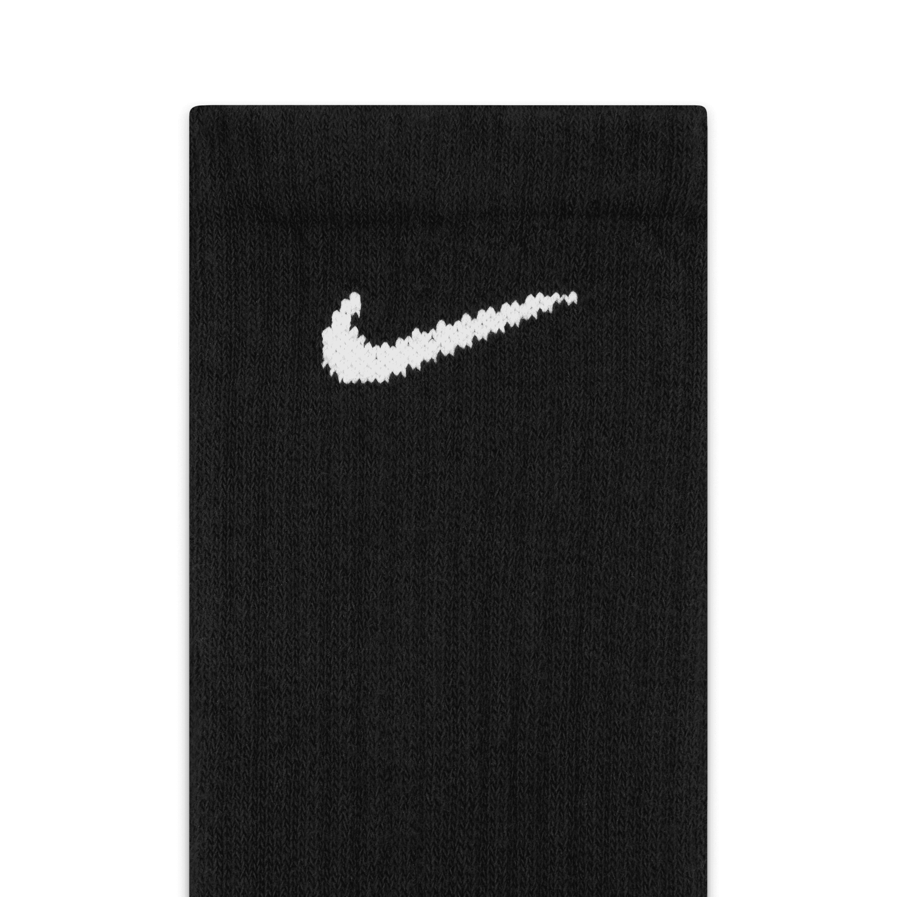 Nike Everyday Cushioned Training Crew Socks (6 Pairs)-Black