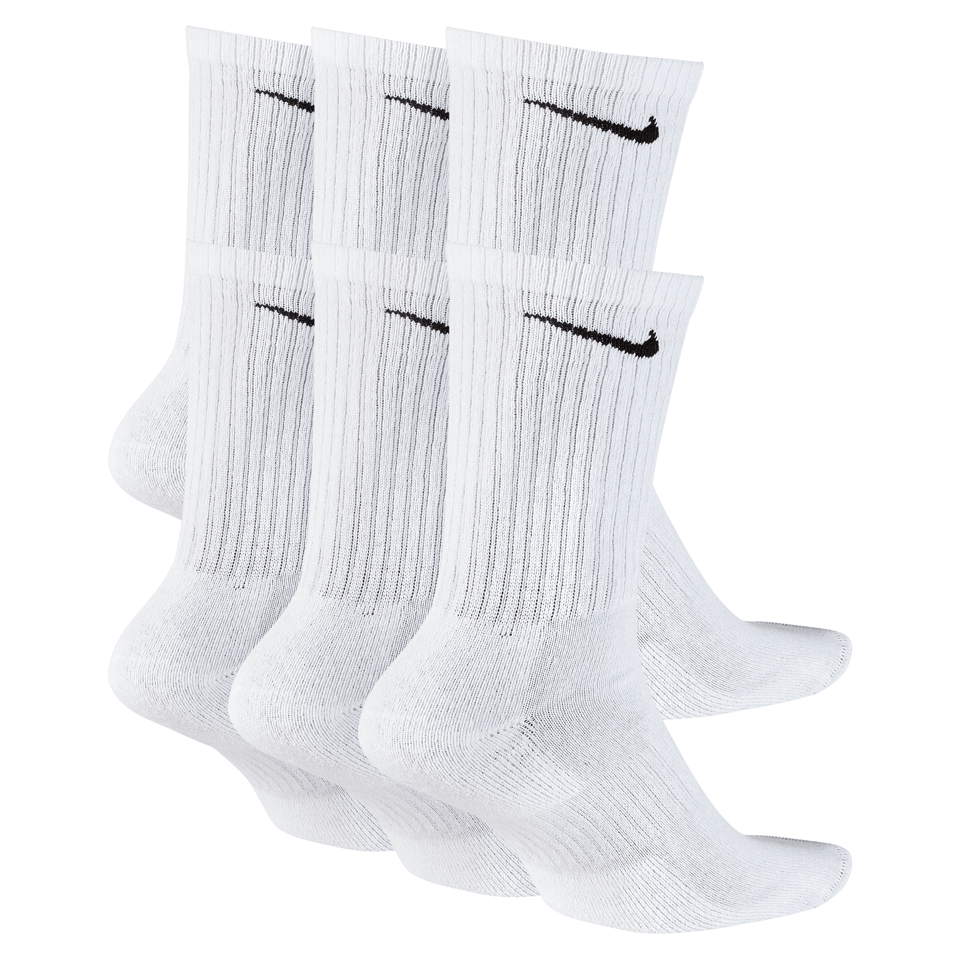 Nike Everyday Cushioned Training Crew Socks (6 Pairs)-White