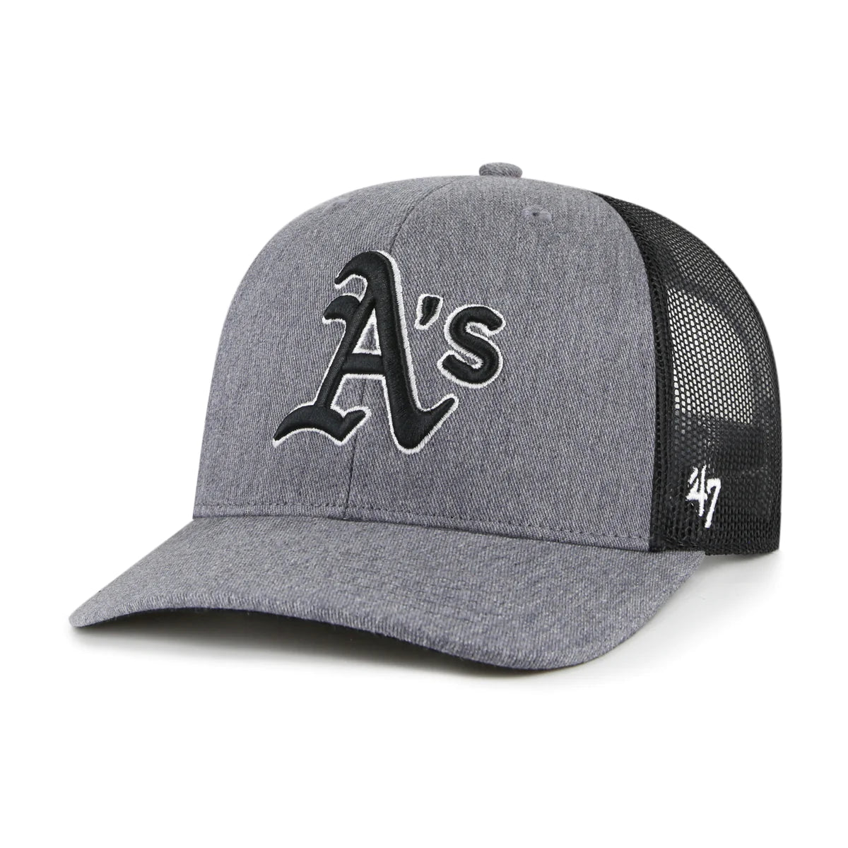 ' 47 BRAND OAKLAND ATHLETICS CARBON TRUCKER ADJUSTABLE HAT