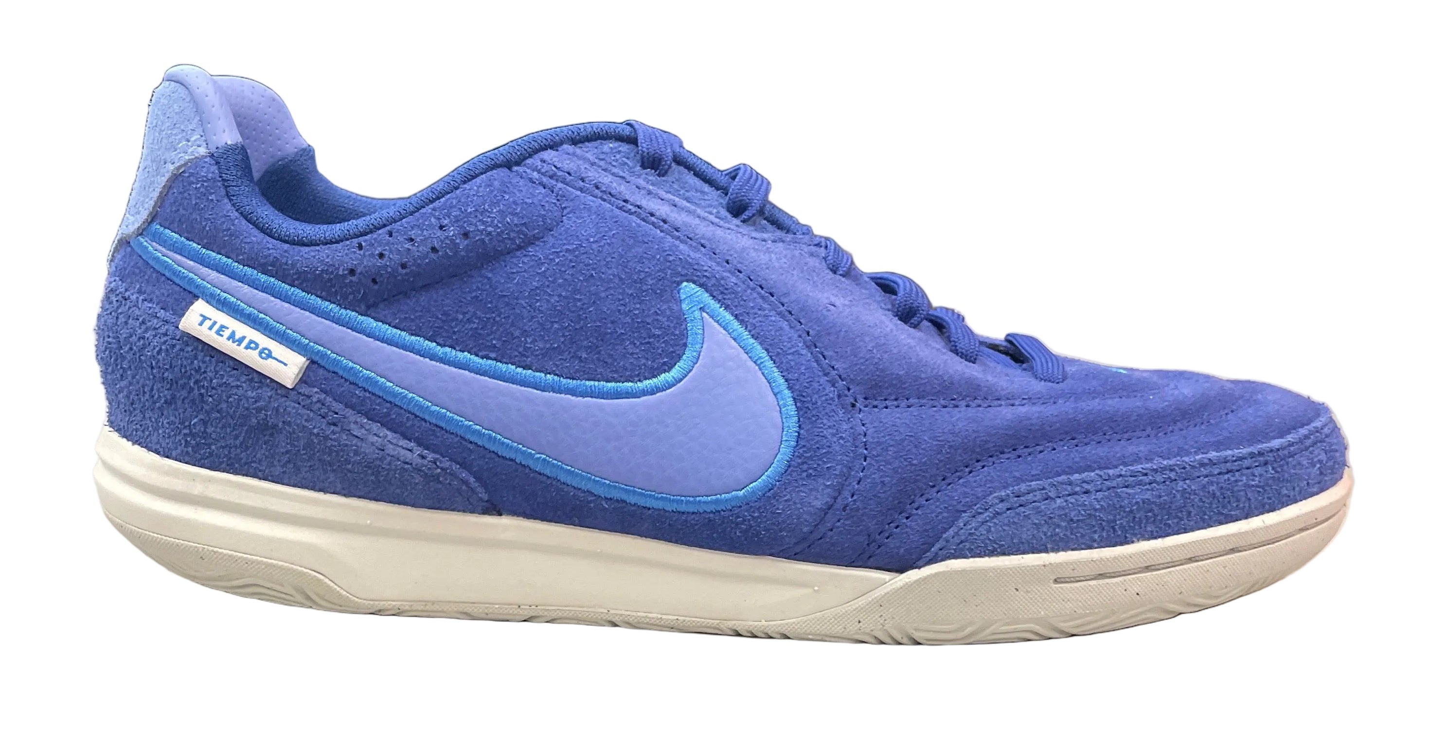 Nike Tiempo Streetgato PRM Indoor/Court Low-Top Soccer Shoes- Deep Royal Blue/polar-blue Crystal