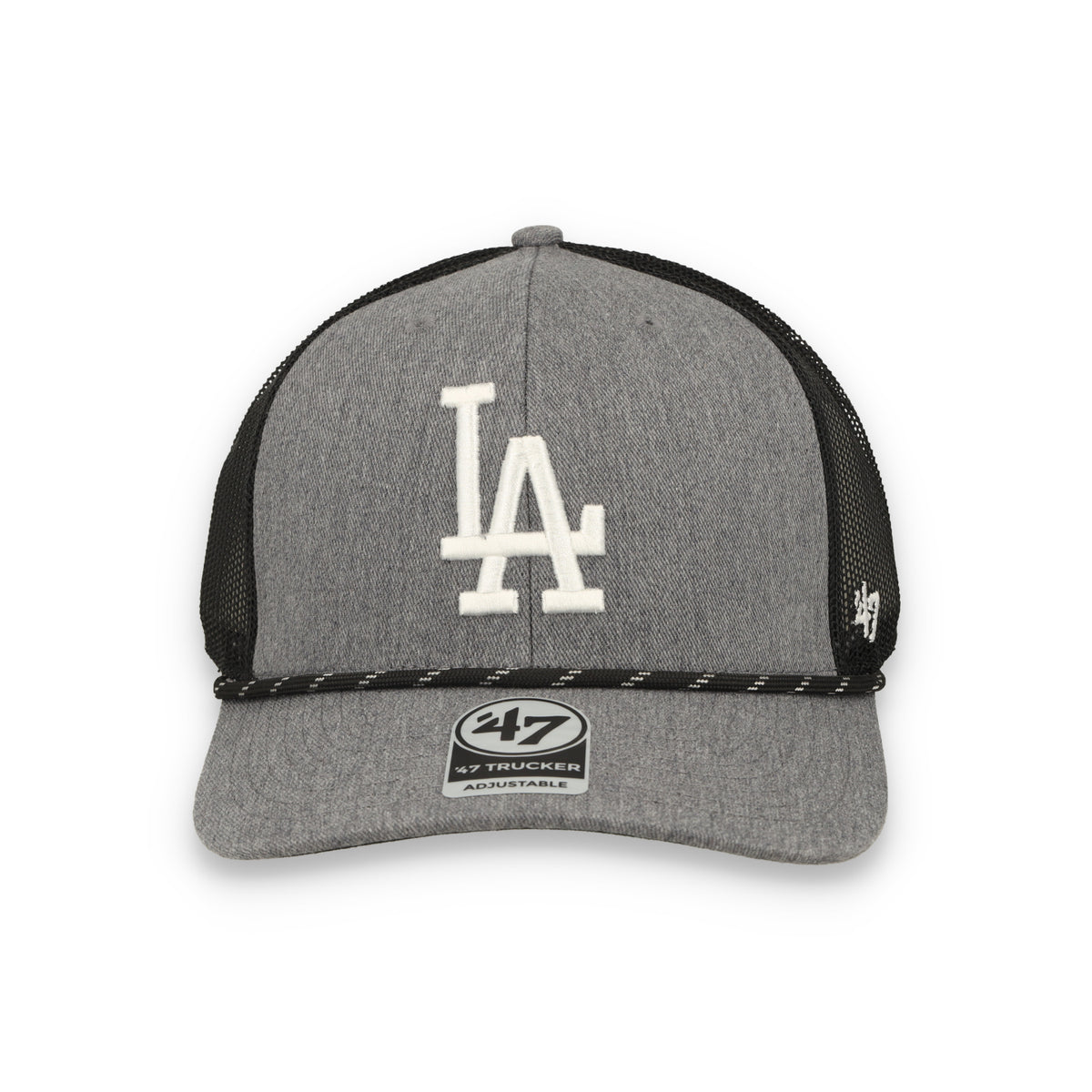 '47 Brand Los Angeles Dodgers Carbon Rope Trucker Adjustable Snapback Hat
