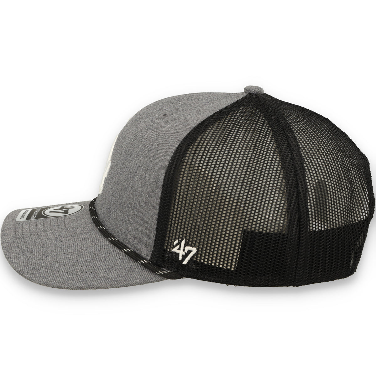 '47 Brand Los Angeles Dodgers Carbon Rope Trucker Adjustable Snapback Hat
