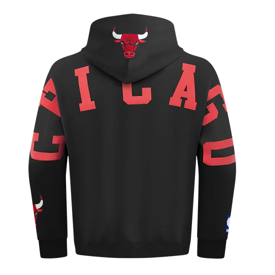 PRO STANDARD CHICAGO BULLS WINGSPAN DROP SHOULDER FLEECE PULLOVER HOODIE