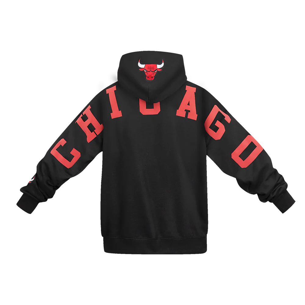 PRO STANDARD CHICAGO BULLS WINGSPAN DROP SHOULDER FLEECE PULLOVER HOODIE
