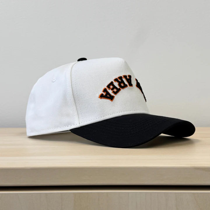 Laces Bay Area Downside Up Adjustable Hat- Black/Orange