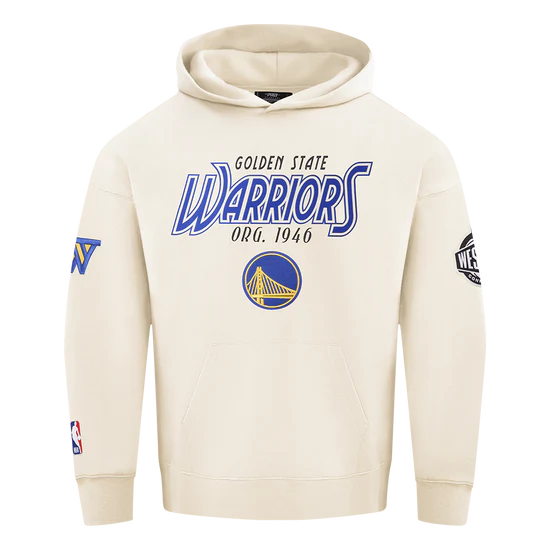 PRO STANDAR GOLDEN STATE WARRIORS PARADISE M DROP SHOULDER FLC PO HOODIE - EGGSHELL