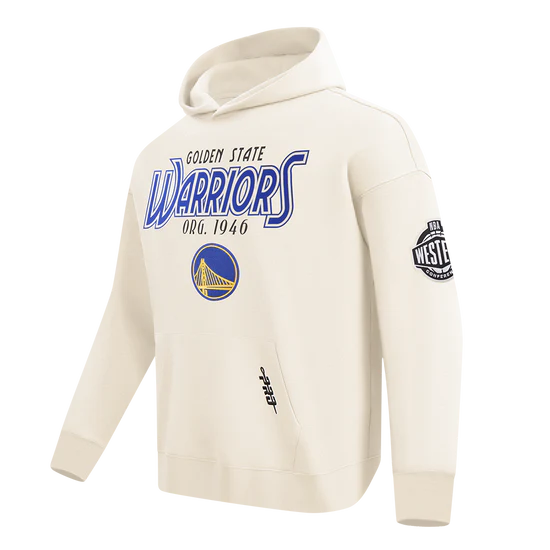 PRO STANDAR GOLDEN STATE WARRIORS PARADISE M DROP SHOULDER FLC PO HOODIE - EGGSHELL