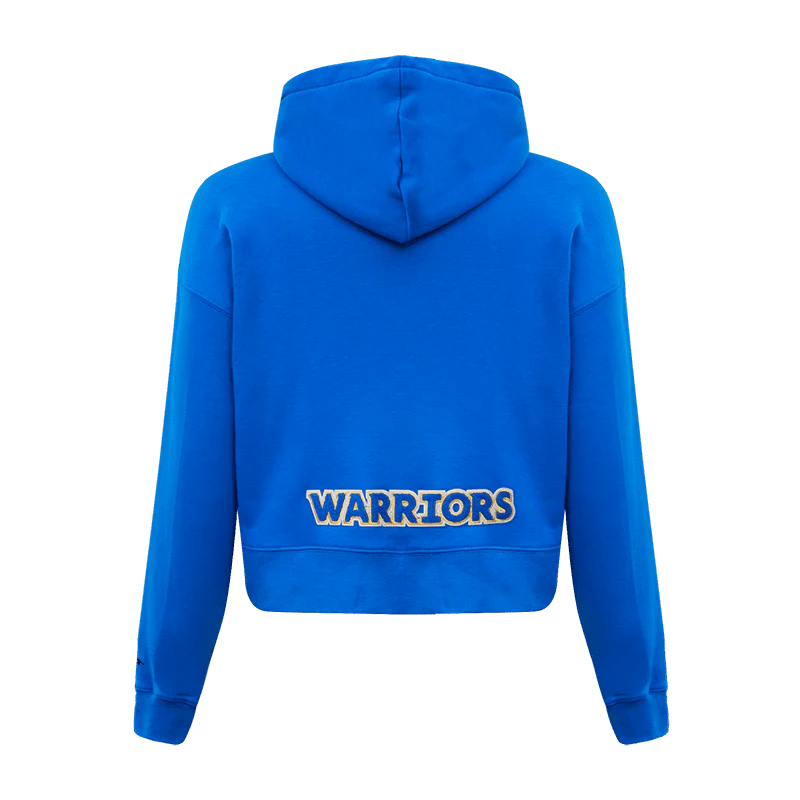 NBA GOLDEN STATE WARRIORS CLASSIC WOMEN'S CROPPED PULLOVER HOODIE