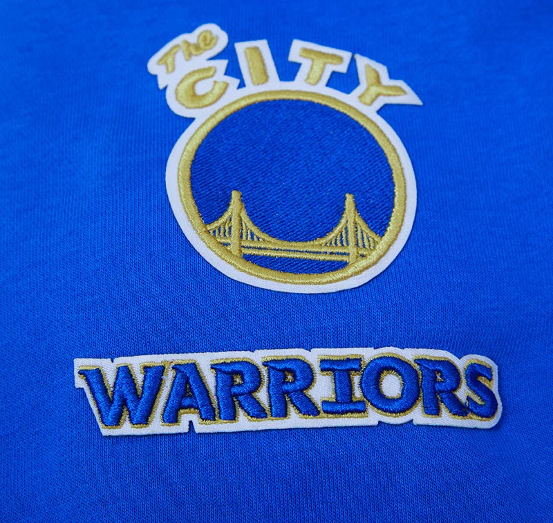 NBA GOLDEN STATE WARRIORS CLASSIC WOMEN'S CROPPED PULLOVER HOODIE