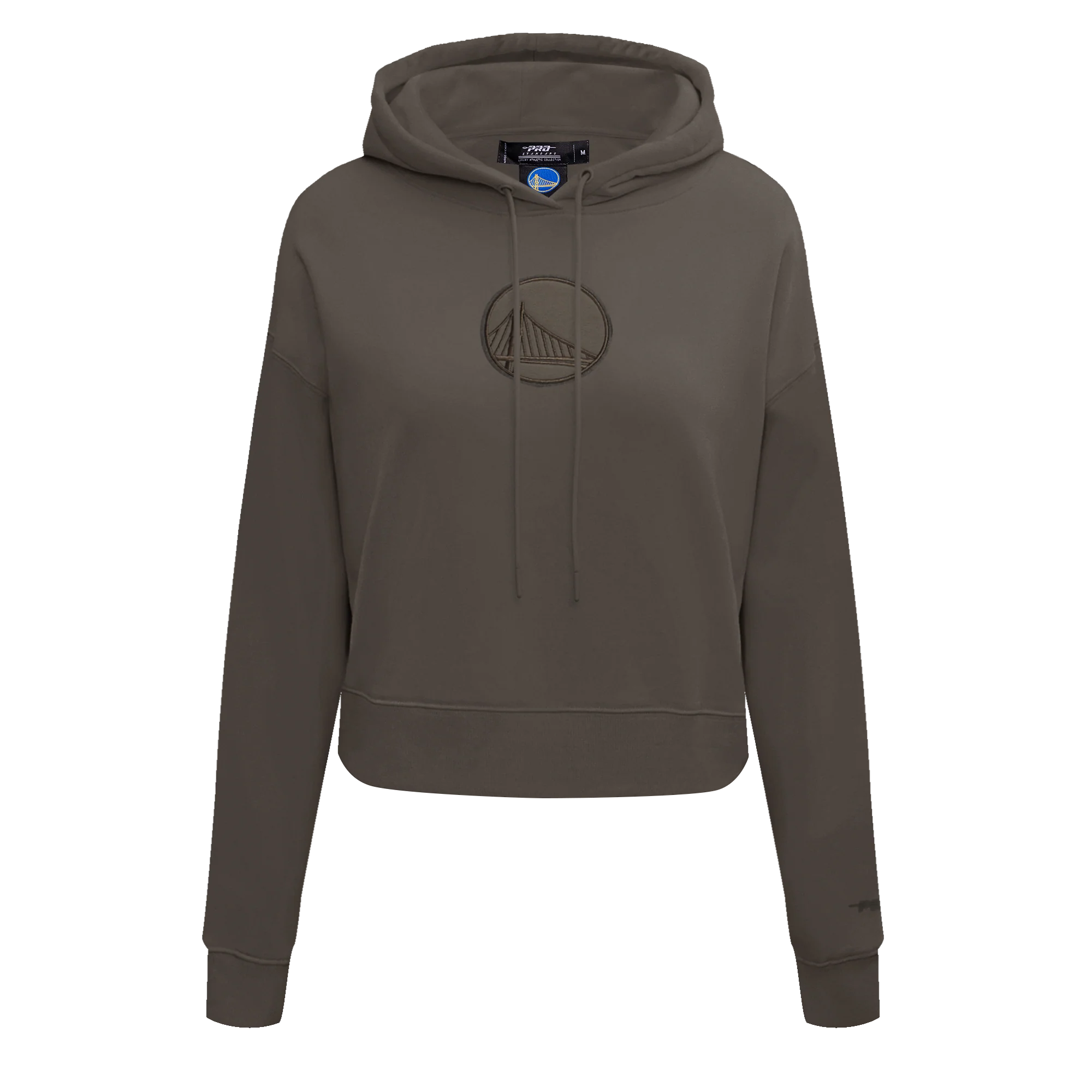 NBA GOLDEN STATE WARRIORS NEUTRAL WOMEN'S CROPPED PULLOVER HOODIE