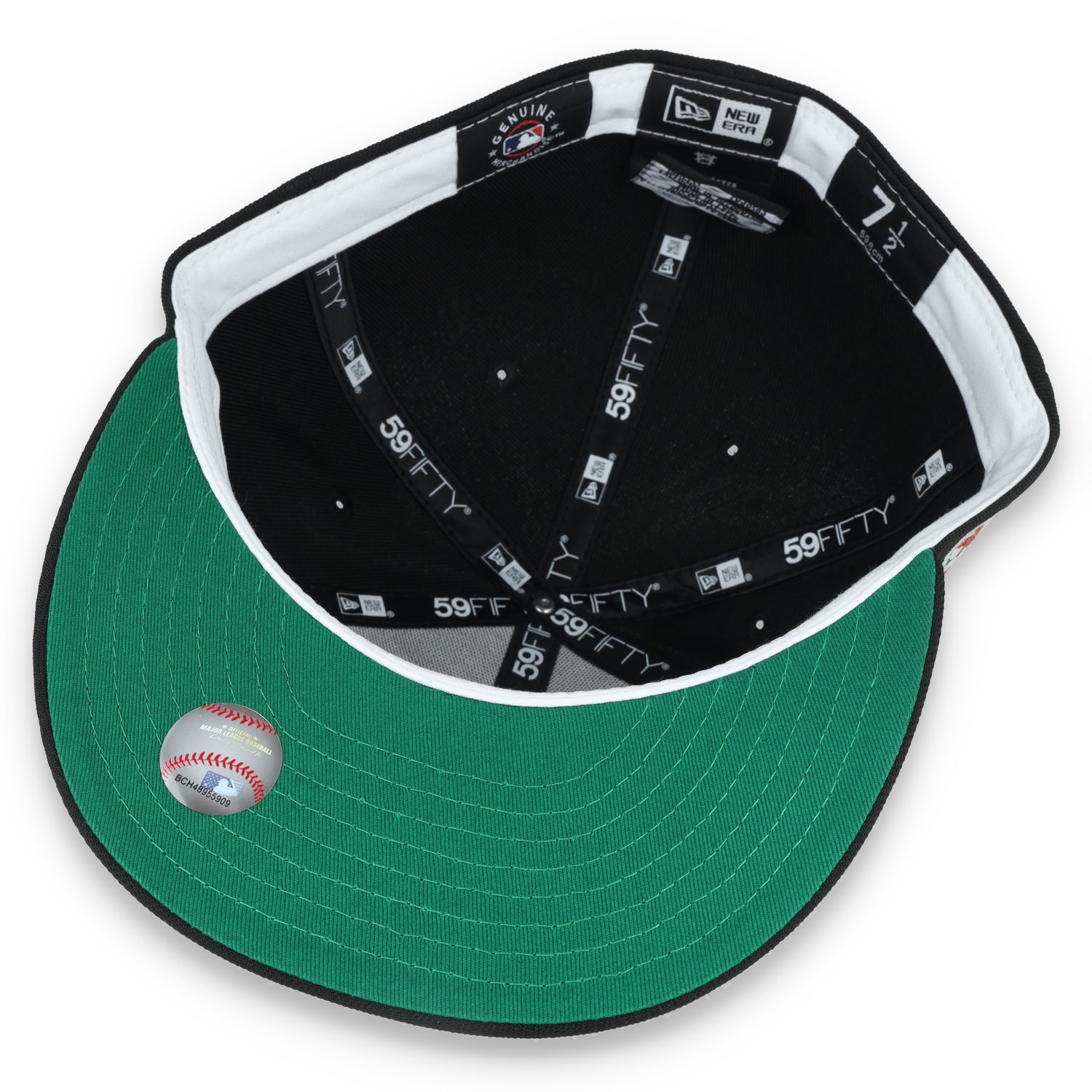 New Era Boston Red Sox 100th Anniversary Metallic Logo Side Patch 59fifty Fitted Hat-Black