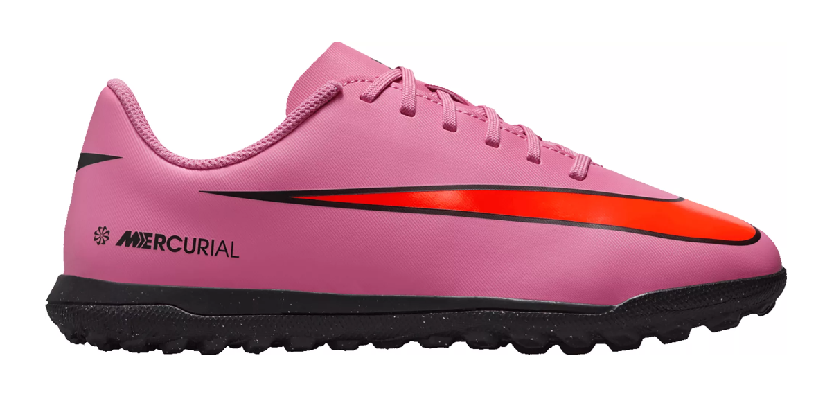 Nike Jr. Mercurial Vapor 16 Club Little Kids' TF Low-Top Soccer Shoes-MAGIC FLAMINGO/BLACK