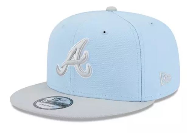 New Era Atlanta Braves 2-Tone Color Pack 59FIFTY Fitted Hat-Light Blue/Gray