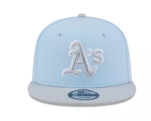 New Era Athletics 2-Tone Color Pack 59FIFTY Fitted Hat-Light Blue/Gray