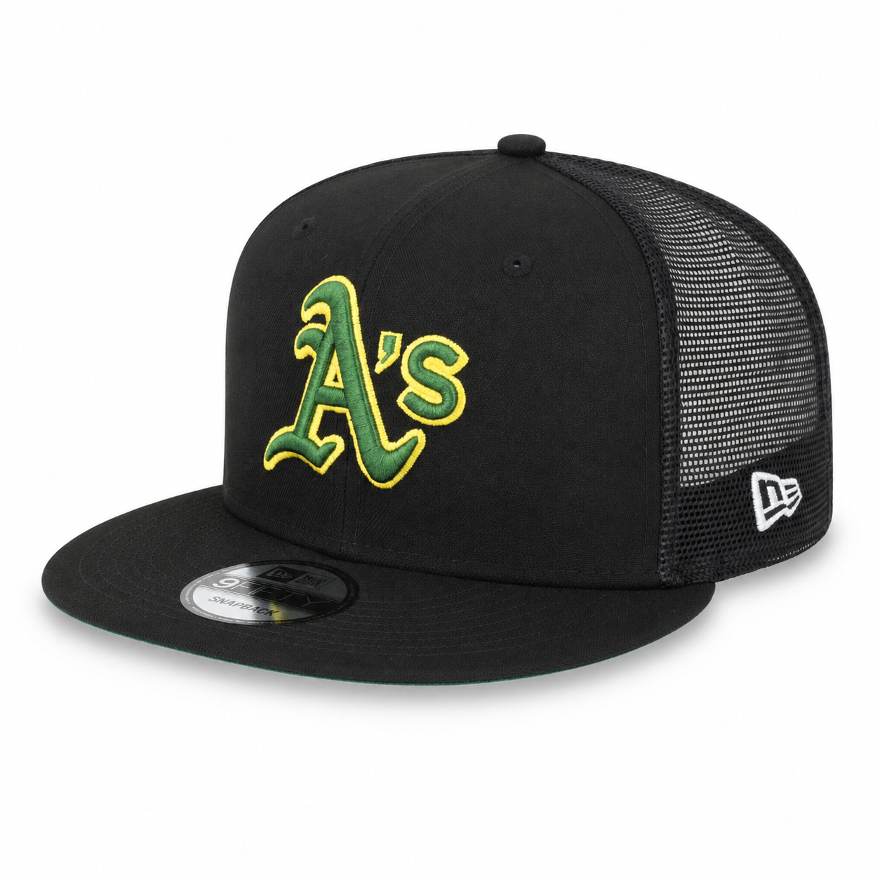 OAKLAND ATHLETICS NEW ERA TRUCKER 9FIFTY SNAPBACK ADJUSTABLE HAT-GRN/GOLD (Copy)