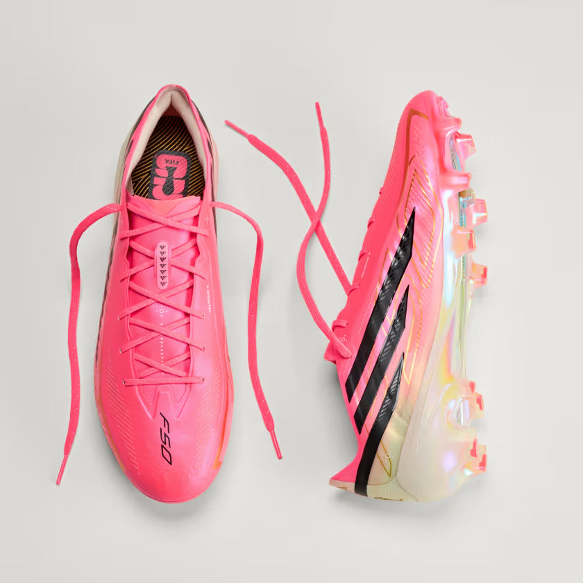 Adidas F50 Hyperfast Elite Firm Ground Football Boots - SOLTUR/CBLACK/GOLDMT