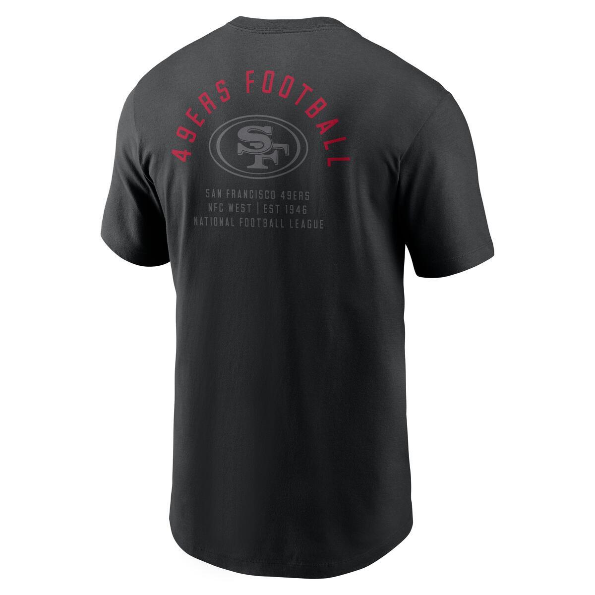 Nike San Francisco 49ers Split Logo T-Shirt -Black