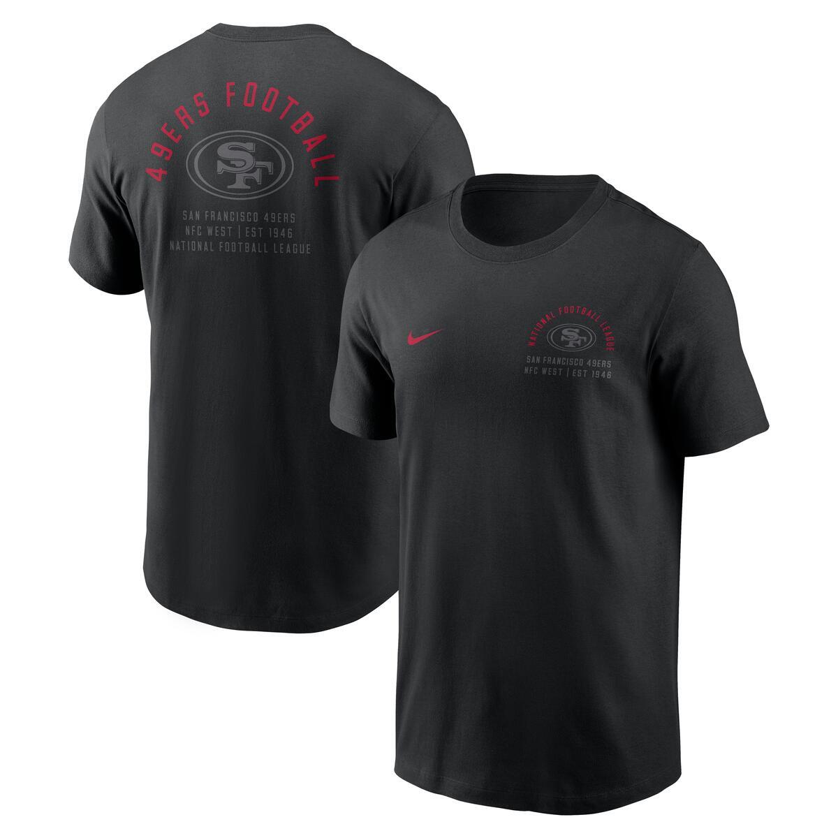 Nike San Francisco 49ers Split Logo T-Shirt -Black