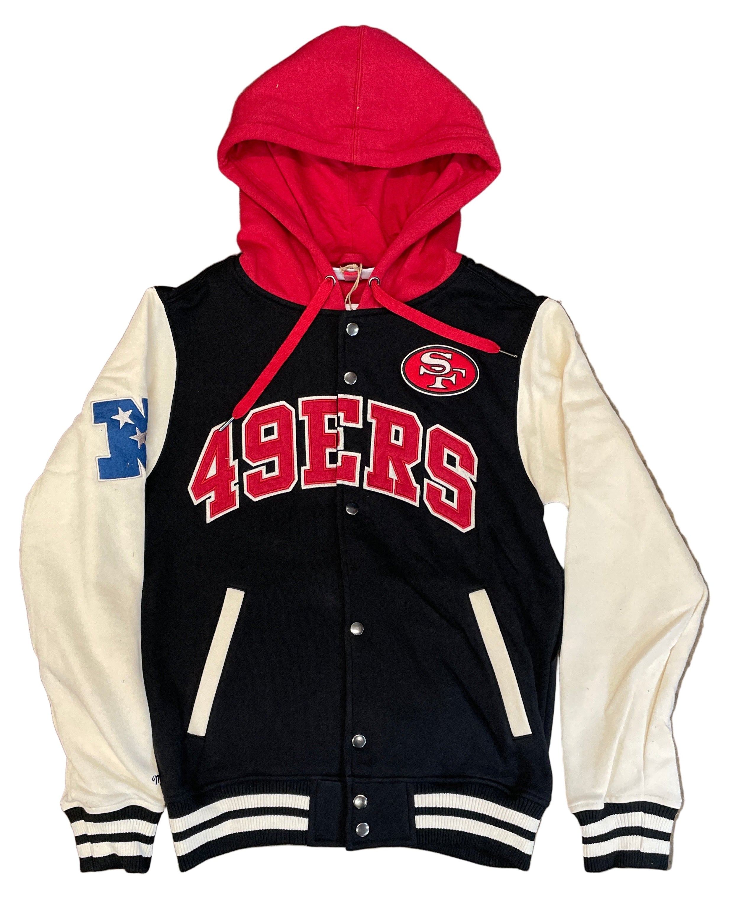 Mitchell & Ness Men's San Francisco 49ers Courtside Fleece Full-Snap Jacket