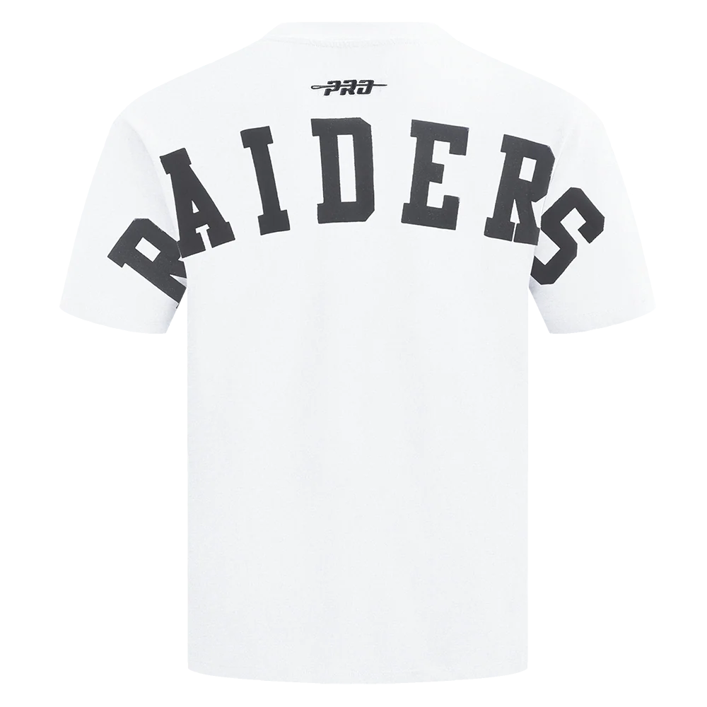 Pro Standard Las Vegas Raiders Wingspan Cotton Jersey Drop Shoulder T-Shirt-White