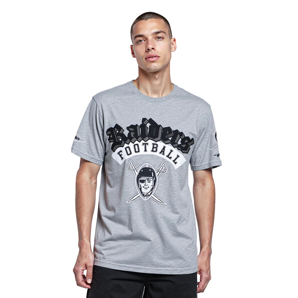 Pro Standard Las Vegas Raiders Best OF Drop Shoulder Tee-Heather Gray