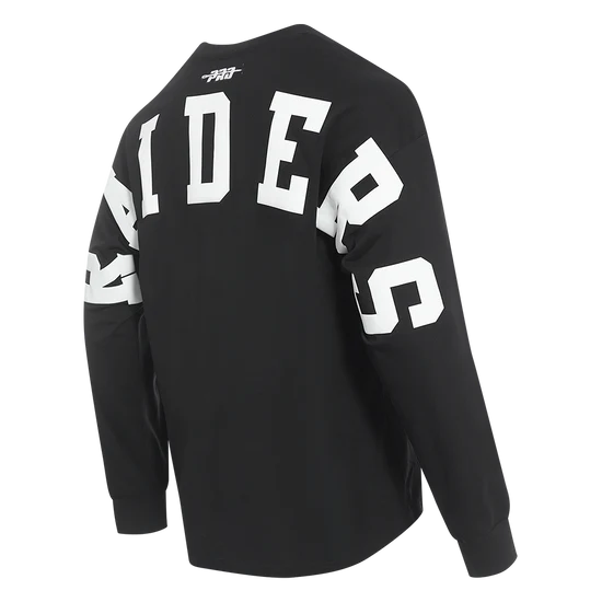 Pro Standard Las Vegas Raiders Wingspan Shoulder Long Sleeve T-Shirt-Black