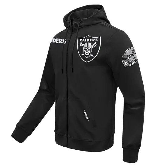 Pro Standard Men's Las Vegas Raiders Classic Wind Suit Woven Full-Zip Hoodie -Black