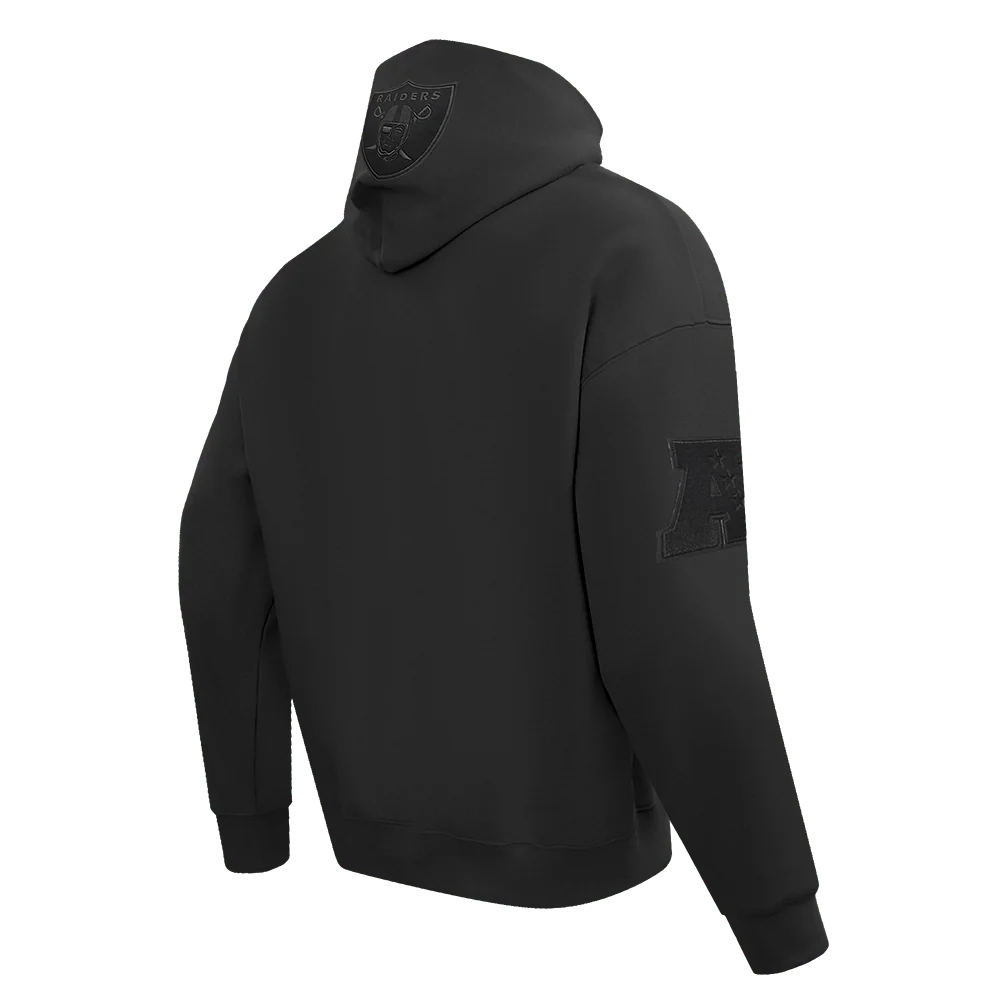 Pro Standard Las Vegas Raiders Neutral Drop Shoulder Fleece Pullover Hoodie- Black