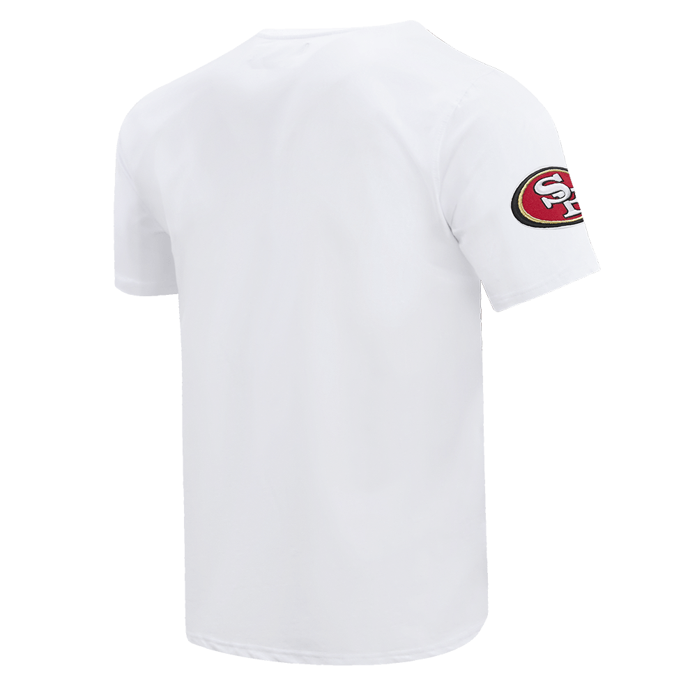 Pro Standard Men's San Francisco 49ers Classic Chenille T-Shirt - White, angled back view