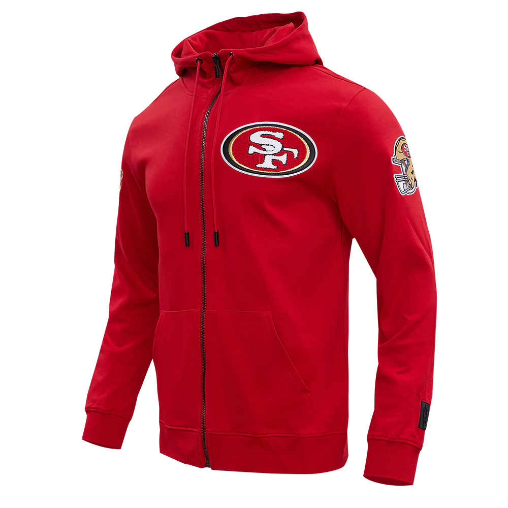 Pro Standard Men's San Francisco 49ers 4-Hit Full-Zip Hoodie-Scarlet