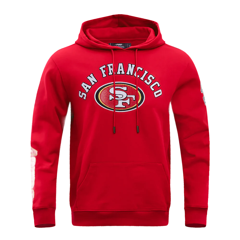 PRO STANDARD SAN FRANCISCO 49ERS CLASSIC BRISTLE FLC PO HOODIE-RED