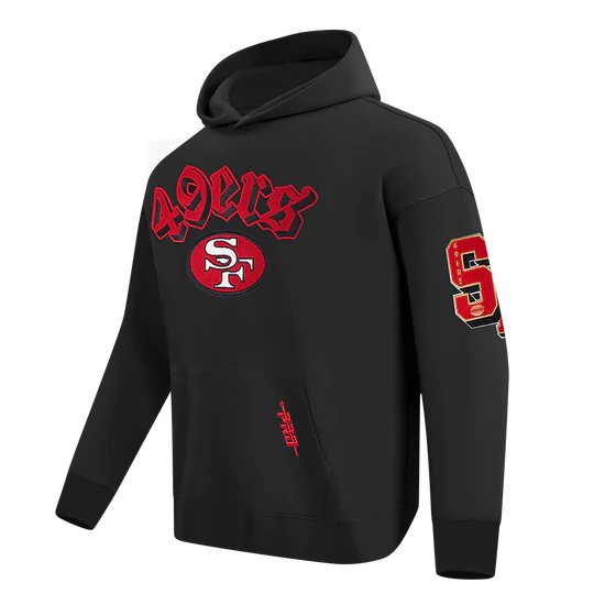 Pro Standard San Francisco 49ers Best Of' Drop Shoulder Hoodie -Black