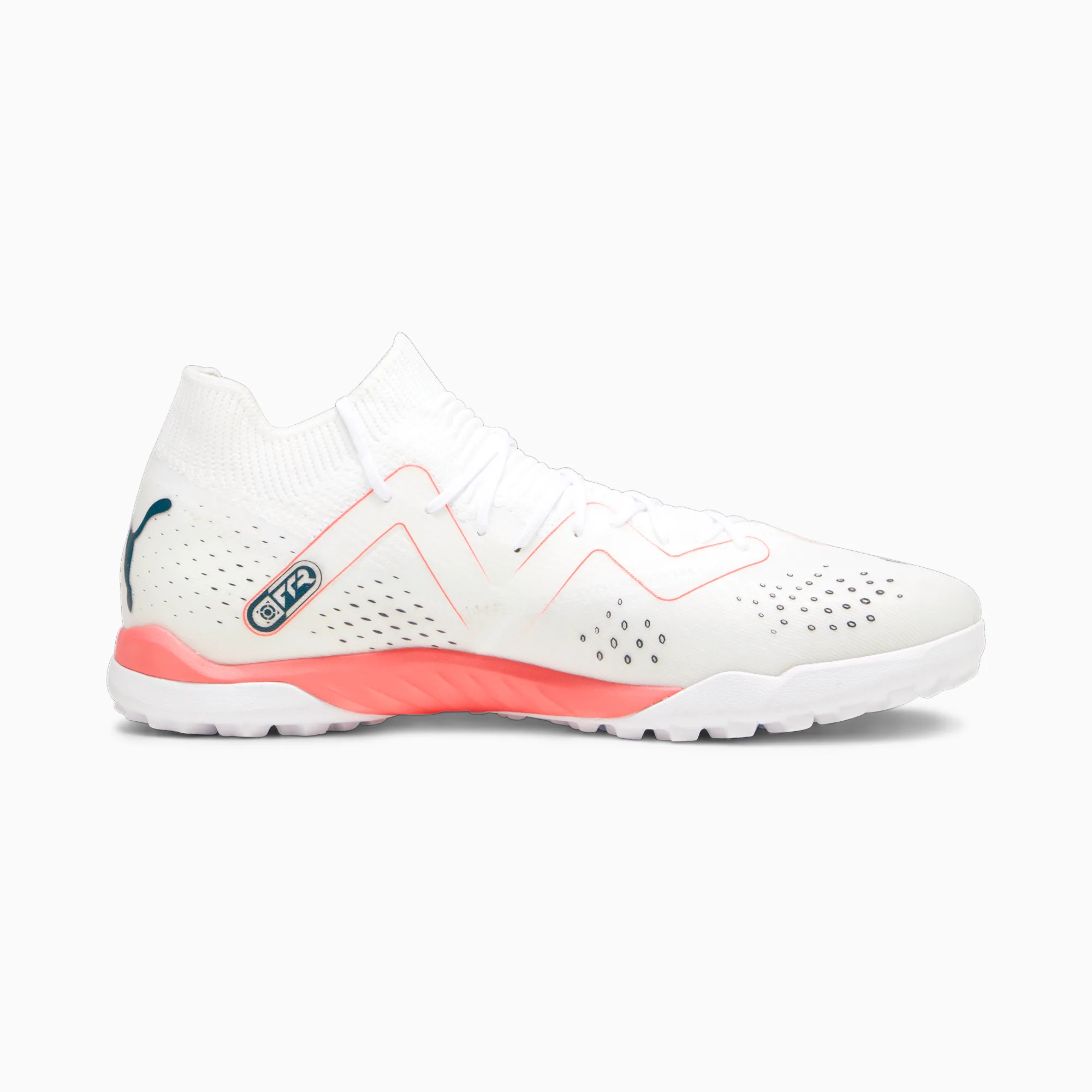 Puma Men's Future Match TF-White-Black-Fire Orchid