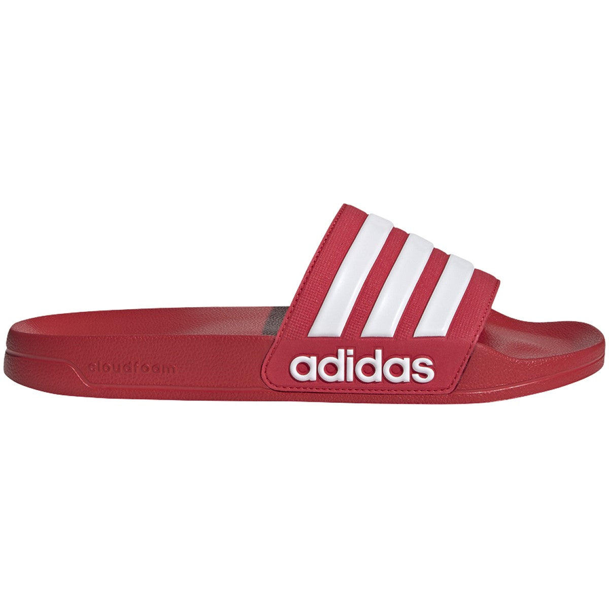 ADIDAS ADILETTE SHOWER SLIDES-SCARLET/WHITE