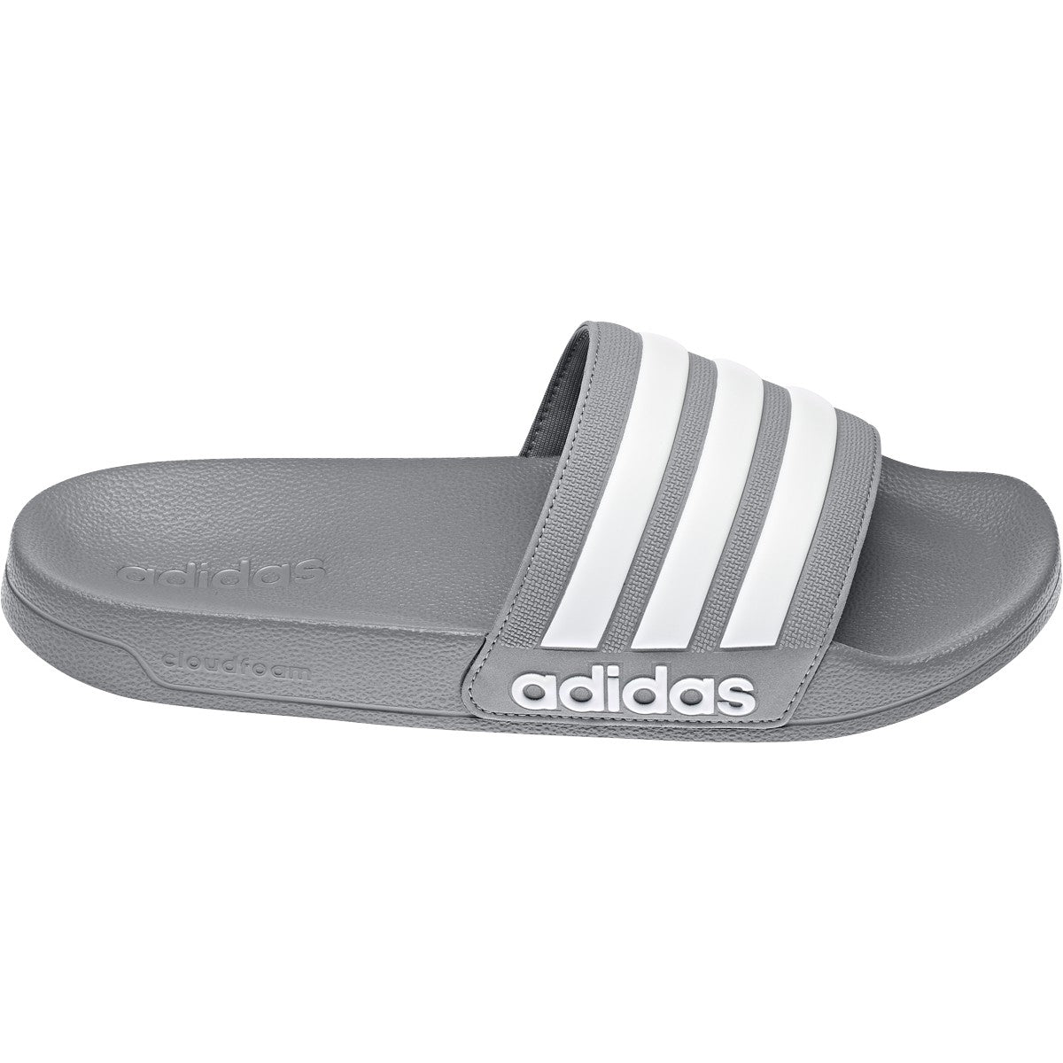 ADIDAS ADILETTE SHOWER SLIDES-GREY/WHITE