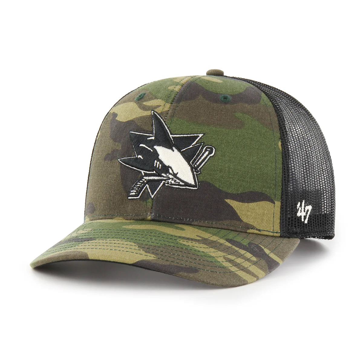 '47 Brand San Jose Sharks MVP Trucker Adjustable Hat-Camo