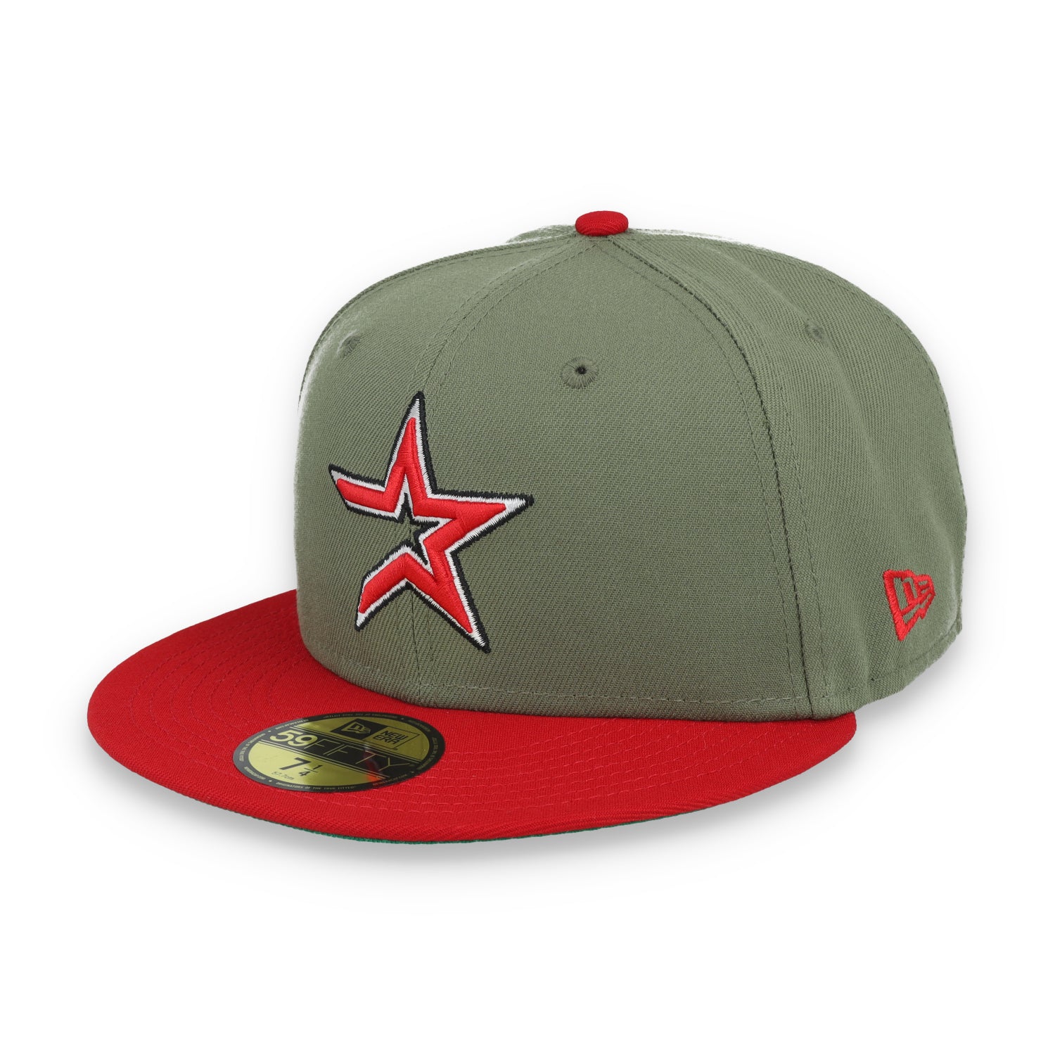 Houston All Star game Side Patch 59FIFTY Fitted Hat- Olive Green