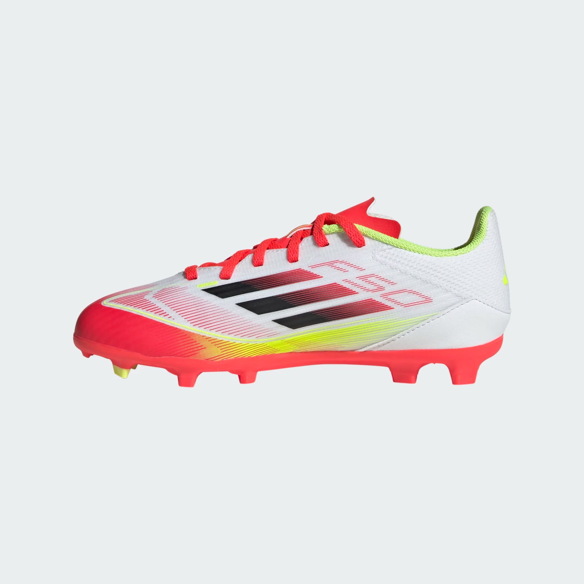 Adidas JR F50 League FG/MG-White/Black/Yellow