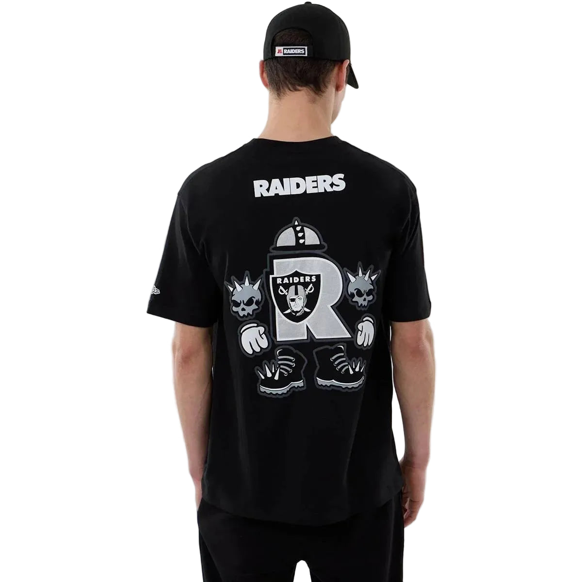 New Era Men's Las Vegas Raiders Cartoon Collection T-Shirt-Black