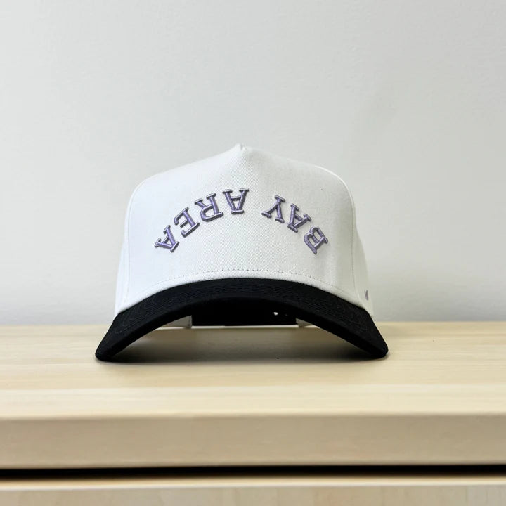 Laces Bay Area Downside Up Adjustable Hat- Black/Ube